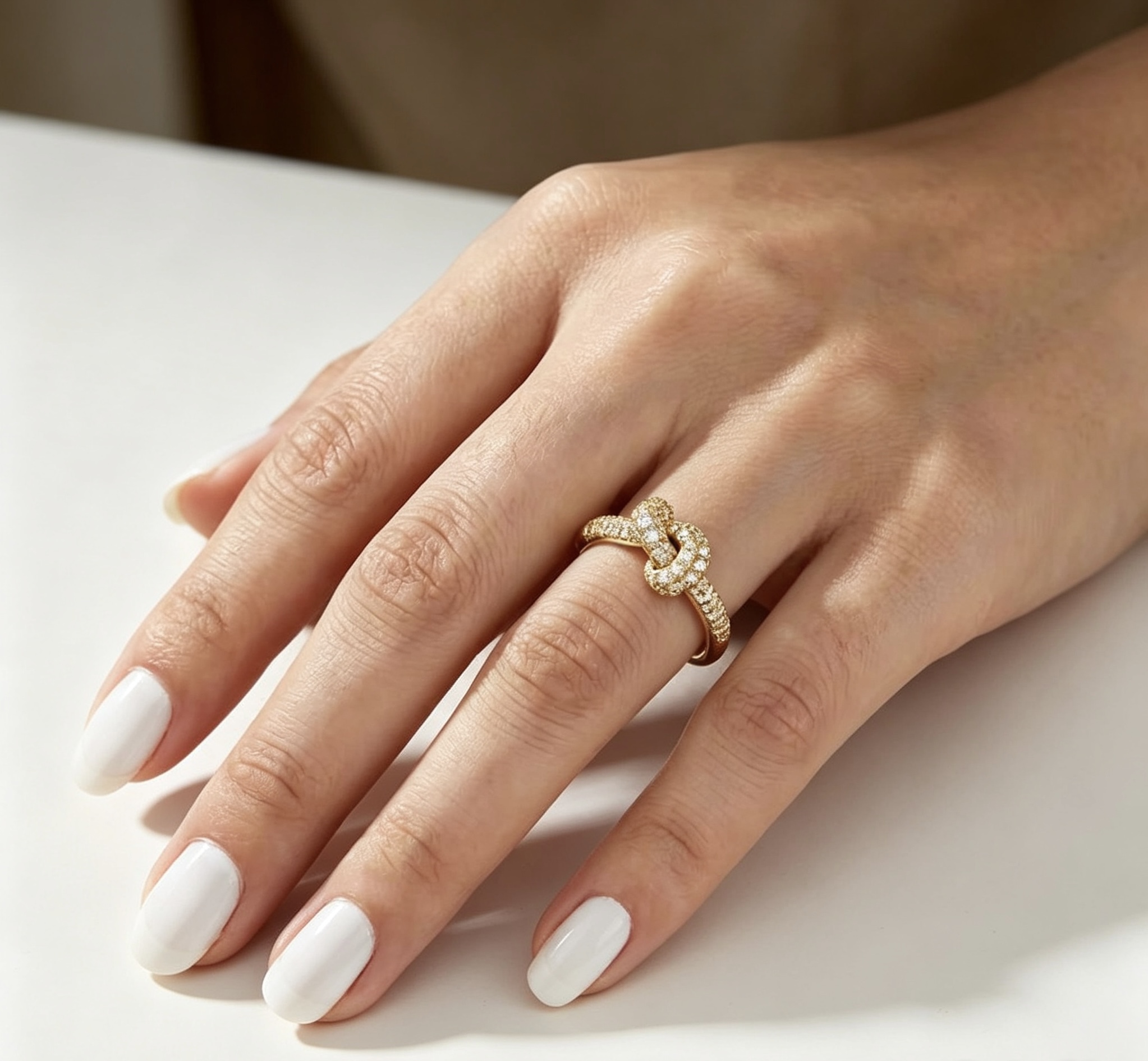eternal knot – pave ring eternal knot – pave ring